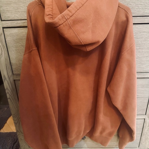 Supreme Men’s Brown Hoodie with tan and purple logos. Size L. - Picture 3 of 5